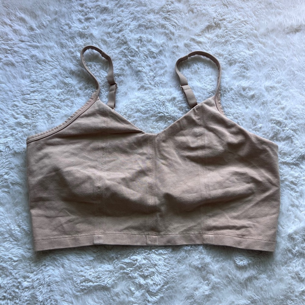OFFLINE by Aerie OG Original Recharge Minimal Support Sports Bra Tan Large NWOT